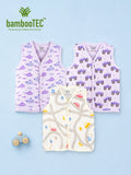 BambooTEC™ Bamboo Muslin Baby Jhabla Pack of 3 – Submarine, Monster Truck & Road Print