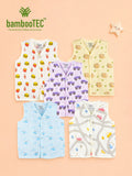 BambooTEC™ Bamboo Muslin Baby Jhabla Pack of 5 – Fast Food, Monkey, Monster Truck, Helicopter & Travel Prints