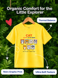 Bamboo Fabric Unisex Half Sleeve T-Shirt Pack of 3 – Explore, Blossom & Cat Mood Graphic Print Soft Tee Combo
