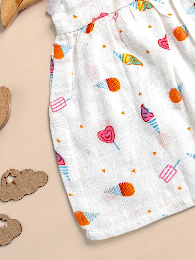 Premium Extra Soft Muslin Baby Girls Frock | Assorted Cute Prints