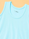 BambooTEC™ Bamboo Kids Vest Pack of 4 – Sky Blue Sleeveless Vests