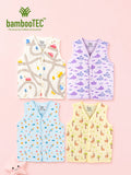 BambooTEC™ Bamboo Muslin Baby Jhabla Pack of 4 – Road, Submarine, Space & Giraffe Prints