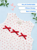 Girls Cotton White Heart Print Top