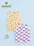 BambooTEC™ Bamboo Muslin Baby Jhabla Pack of 2 – Numbers & Monster Truck Print