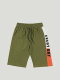 Kidbea Boys Cotton T-Shirt and Shorts Set | Summer Co-Ord Outfit for Kids | Olive Green