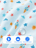 BambooTEC™ Bamboo Muslin Baby Jhabla – Rocket & Star Print