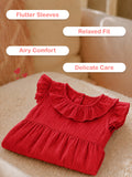 Light Organic Cotton Trendy Maroon Frock | Elegant & Comfortable