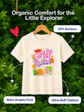Bamboo Fabric Girls Half Sleeve T-Shirt Pack of 2 – Girls Rule & Ocean Graphic Print Soft Summer Tee Set