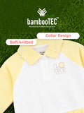 BambooTEC™ Bamboo Girls Frock – Yellow & White Love Graphic Full-Sleeve Dress