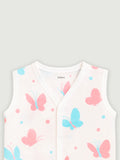 Premium Extra Soft Muslin Baby Jhabla | Cute Butterfly Print