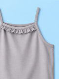 BambooTEC™ Girls Camisole Pack of 2 – Grey Ruffle Strap Tops