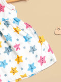 Extra Soft Muslin Baby Girls Frock Pack of 5 – Avocado, Ice Cream, Car, Whale & Star Prints