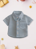 Light Linen Shirt & Pant Grey Co-ord Set