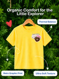 Bamboo Fabric Girls Half Sleeve T-Shirt Pack of 3 – Growing Everyday, Tiny Tangerine & Donut Graphic Print Soft Summer Tee Set