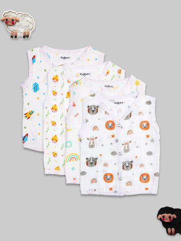 Muslin Cotton Jhablas Pack of 4 | Assorted | Print May Vary