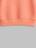 Unisex Peach Hoodie – Pocket Size Bestie Hamster Print Sweatshirt