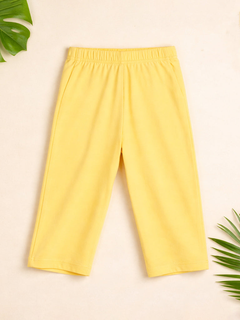Organic Cotton Unisex Baby Co-ord Set – Soft Breathable Yellow Lemon Print Full Sleeve T-shirt & Pyjama for Infants