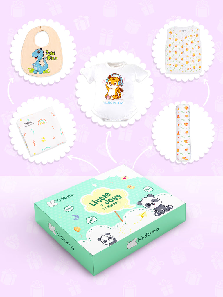 Clothing Set Gift Box Combo for Babys | Pack of 5