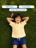 Boys Cotton Yellow Gingham Check Shirt
