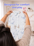 BambooTEC™ Unisex Bamboo Baby Romper – Whale Print