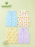 BambooTEC™ Bamboo Muslin Baby Jhabla Pack of 4 – Gaming, Fast Food, Monkey & Magic Prints