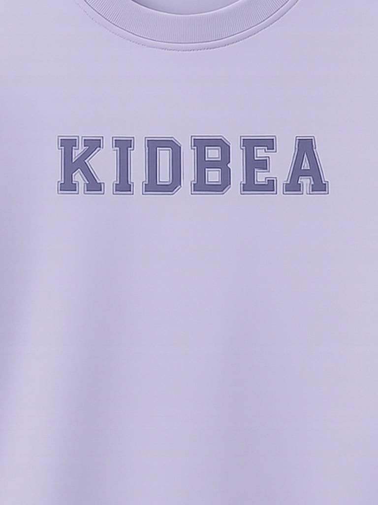 Light Organic Cotton Lavender Round Neck Graphic Print Half Sleeve T-Shirt | Unisex