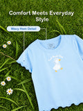 Girls Blue Top – Cool Duck Club Print