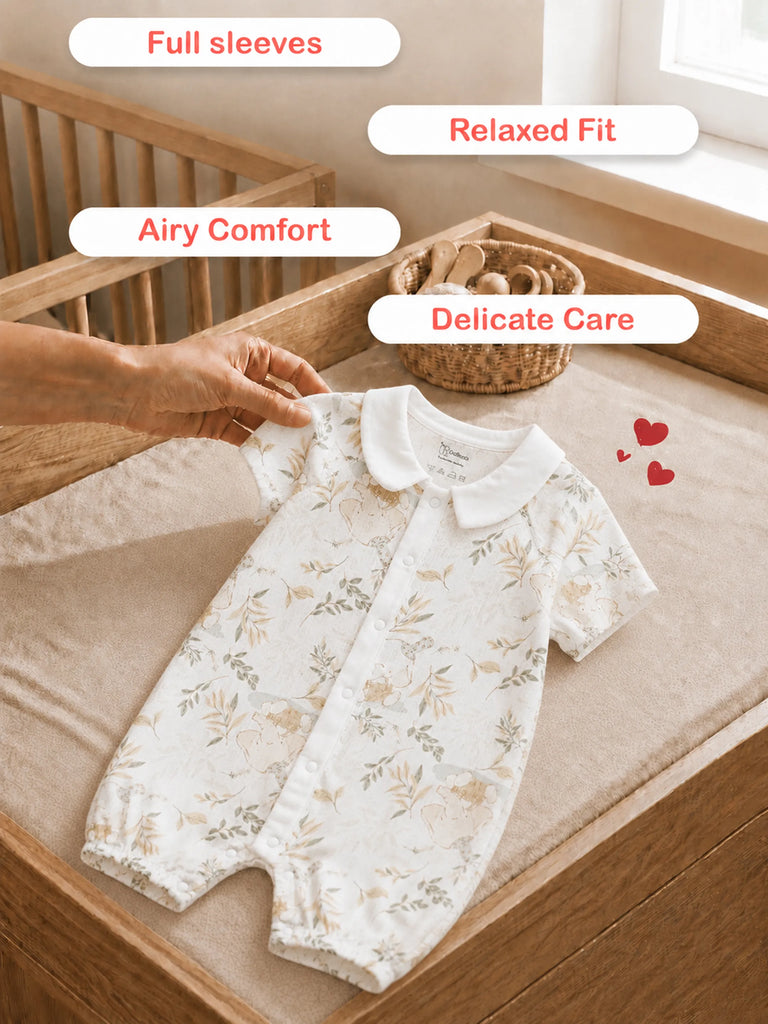 BambooTEC™ Unisex Bamboo Fabric Printed Baby Romper