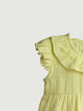 Light Linen Charming Olive Green Girls Frock | Olive Green