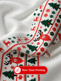 Unisex Cotton Kids Sweatshirt – White Christmas Print Full-Sleeve Sweatshirt