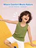 Bamboo Vest for Kids Pack of 3 (Olive Green& White & Peach) – Soft, Breathable & innerwear