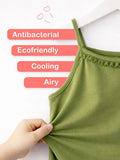 Bamboo Camisole for Kids Pack of 3 (Peach & Olive Green & White) – Soft, Breathable & innerwear