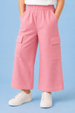 Girls Pink Cotton Cargo Pants – Comfortable & Stylish Everyday Bottomwear