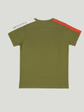 Kidbea Boys Cotton T-Shirt and Shorts Set | Summer Co-Ord Outfit for Kids | Olive Green