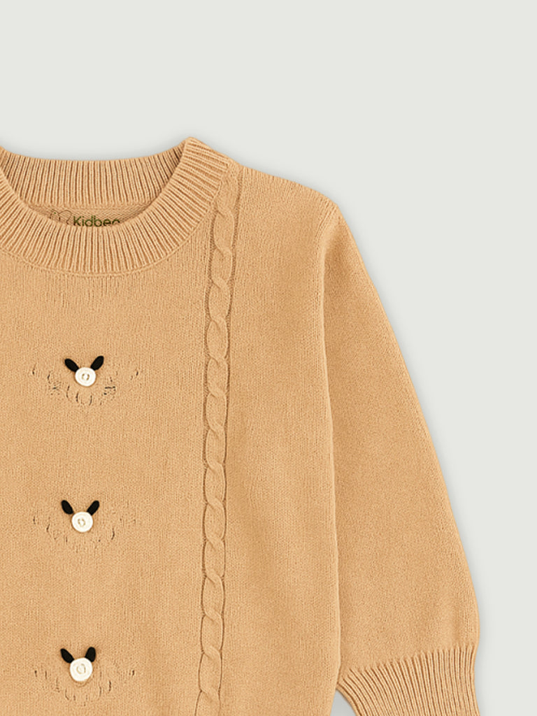 Organic Cotton Knitted Baby Sweater | Warm Winter Pullover