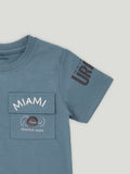 Kidbea Boys Summer T-Shirt and Shorts Co-Ord Set | Soft Cotton Blend Outfit for Kids |Teal
