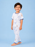BambooTEC™ Unisex Bamboo Fabric Blue Whale Print T-Shirt & Pyjama Set