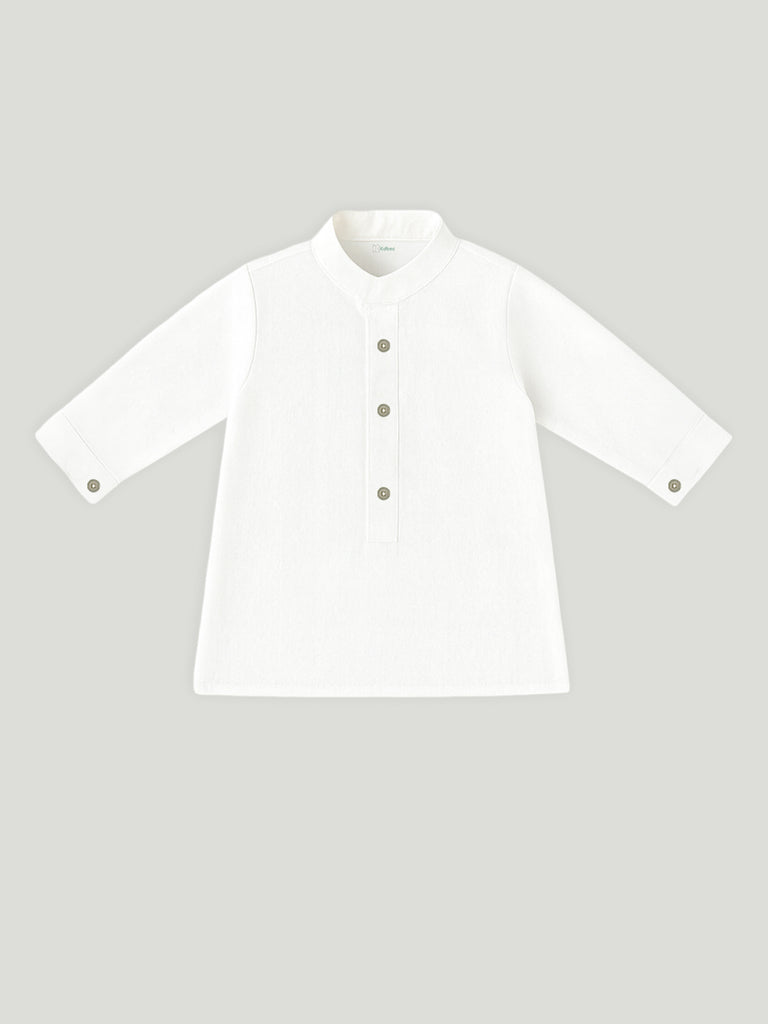 Kidbea Boys Ethnic Wear Set | Kurta Pajama with Stylish Nehru Jacket | Festive Traditional Outfit for Kids | White
