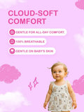 Extra Soft Muslin Baby Girls Frock – Elephant & Butterfly Print Sleeveless Dress