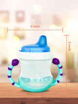 Baby Sipper Cup – Green & Blue (Pack of 2) | BPA-Free, Soft Spout, Leak-Proof, Dual Handles, 200ML