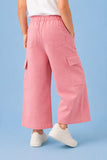 Girls Pink Cotton Cargo Pants – Comfortable & Stylish Everyday Bottomwear