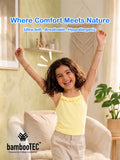 BambooTEC™ Girls Camisole Pack of 3 – Yellow Ruffle Strap Tops