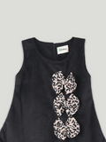 Baby Girl Black Frock with Bow Detail | 100% Organic Cotton