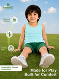 BambooTEC™ Boys Bamboo Fabric Aqua Blue Solid Vest
