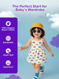 Premium Extra Soft Muslin Baby Girls Frock | Colorful Car Print