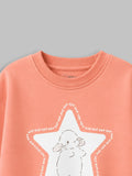 Unisex Rust Sweatshirt – Star Print Full-Sleeve Sweatshirt