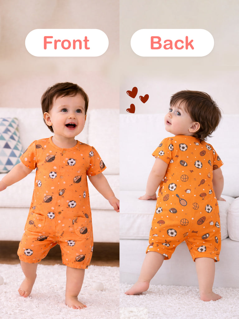 Organic Cotton Unisex Romper Pack of 2 – Dog & Sports Prints