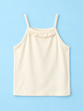 BambooTEC™ Girls Camisole Pack of 4 – Pink, Grey, Blue & Cream Ruffle Tops