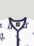 Kidbea 100% Organic Cotton Romper Bodysuit Jumpsuit Combo 2 Designs Color dog and elephant Printed 9-12 Month