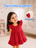 Light Organic Cotton Trendy Maroon Frock | Elegant & Comfortable